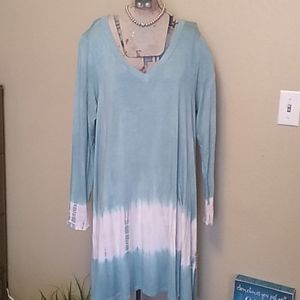 Long sleeve tie dye dress